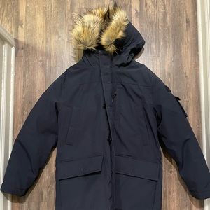 Men’s Navy J. Crew Nordic Parka Jacket Size L